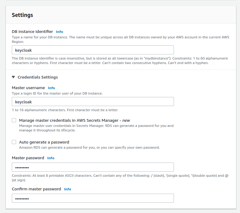 Amazon Web Service for PostgreSQL